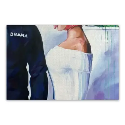 Drama - Pink White Office Art PVC Placemat