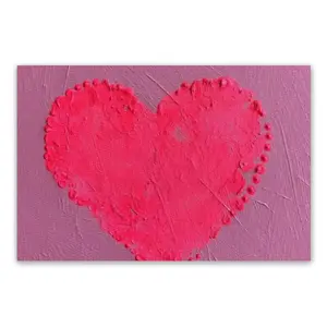 Flashy Pink Heart PVC Placemat