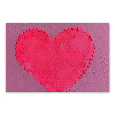 Flashy Pink Heart PVC Placemat