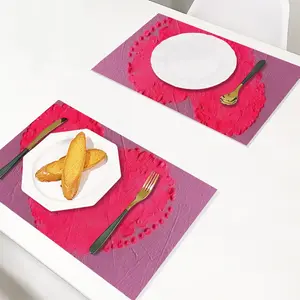 Flashy Pink Heart PVC Placemat