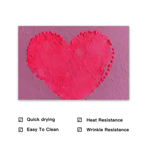 Flashy Pink Heart PVC Placemat