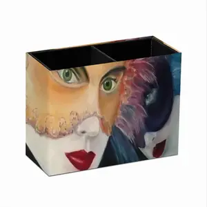 Mistery Masks Retro Two Grid Pen Holder