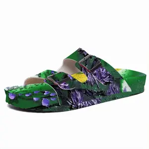 Men Blossoms Cork Sandals