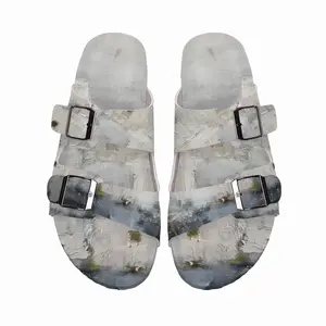 Men White Morocco Cork Sandals