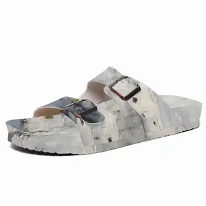 Men White Morocco Cork Sandals