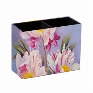 The Kingdom Of Peonies Retro Two Grid Pen Holder