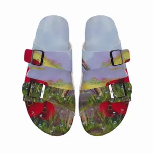 Men Fence Poppies Cork Sandals