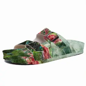 Men Paradise Flowers Cork Sandals