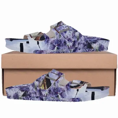 Men Window Flowers Cork Sandals