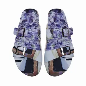 Men Window Flowers Cork Sandals