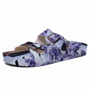 Men Window Flowers Cork Sandals