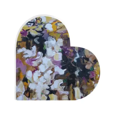 Magnolia Heart Decoration (Acrylic)