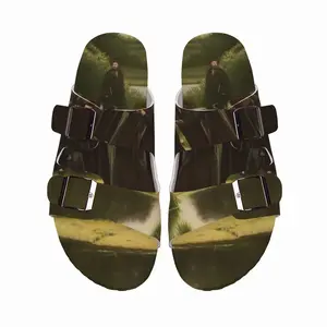 Men Old Poland Tashlich Prayer On Vistula River Cork Sandals