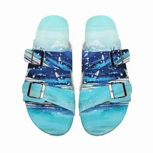 Men Waters Imaginary Seascape Cork Sandals