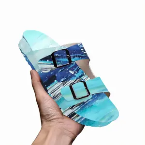 Men Waters Imaginary Seascape Cork Sandals