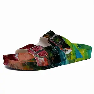 Men Colored Abstract Cork Sandals