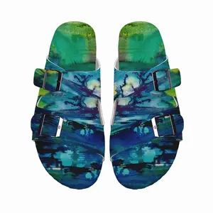 Men Water Lily Pond Cork Sandals