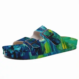 Men Water Lily Pond Cork Sandals