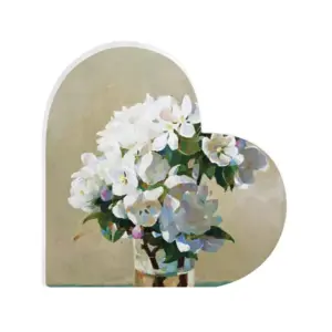 Apple Blossom Heart Decoration (Acrylic)