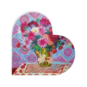 Bouquet Dahlias Heart Decoration (Acrylic)