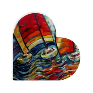 Sailing Downwind Heart Decoration (Acrylic)