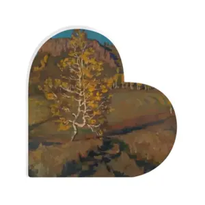 Golden Birch Heart Decoration (Acrylic)