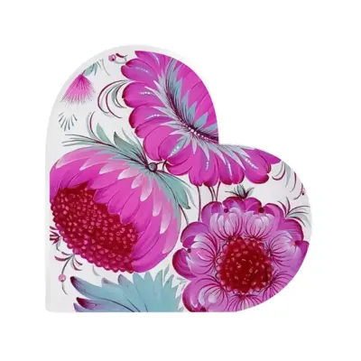 Peony Blossom Heart Decoration (Acrylic)