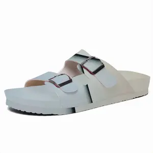 Men Charcoal White No 1 Series 4 Cork Sandals