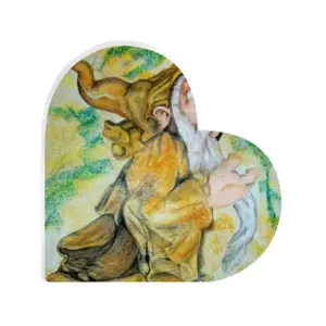 Ochre Wizard Heart Decoration (Acrylic)