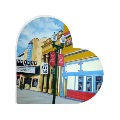 Fat Toad And Bourbon Theater Heart Decoration (Acrylic)