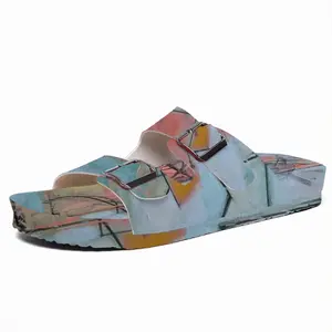 Men Angela Blue No 3 Cork Sandals