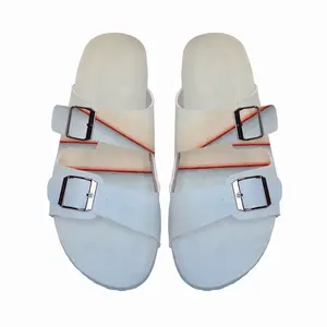 Men White Orange Series 3 Cork Sandals