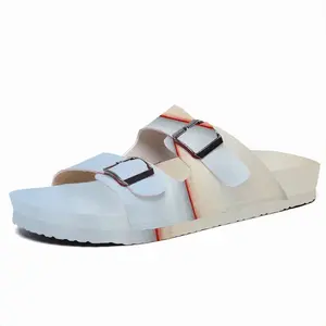 Men White Orange Series 3 Cork Sandals