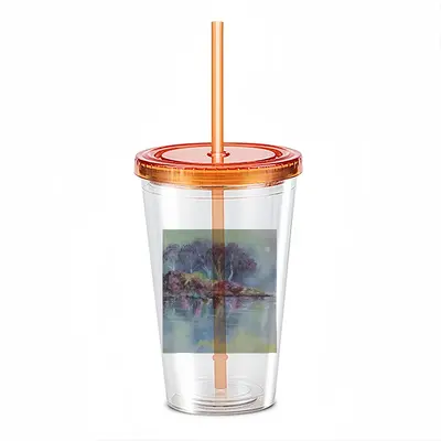 Lake Reflection Double Layer Plastic Cup