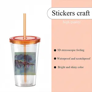 Lake Reflection Double Layer Plastic Cup