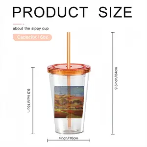 Mountain Range Double Layer Plastic Cup