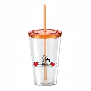 Lifting Love Double Layer Plastic Cup