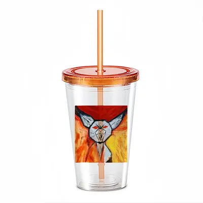 Super Angry Cat Double Layer Plastic Cup