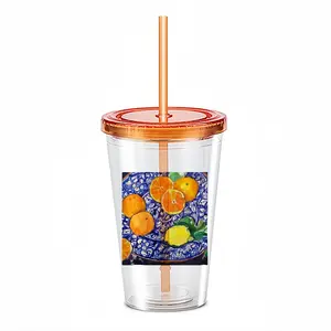 Oranges Double Layer Plastic Cup