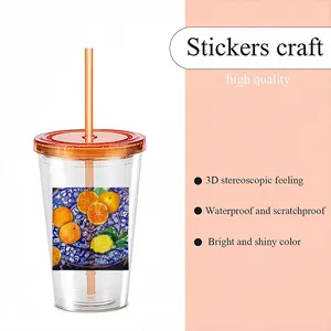 Oranges Double Layer Plastic Cup