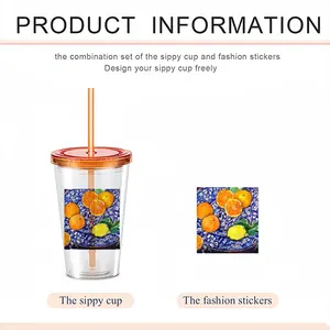 Oranges Double Layer Plastic Cup