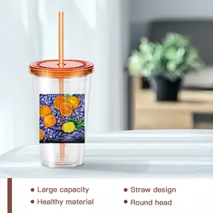 Oranges Double Layer Plastic Cup