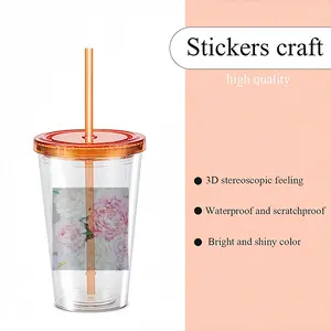 Large Peony Palette Knife Double Layer Plastic Cup