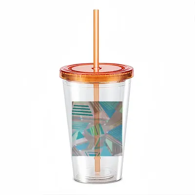 Romantic Streets Double Layer Plastic Cup