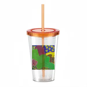 Green Woman Double Layer Plastic Cup