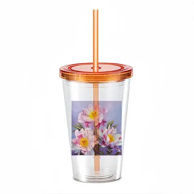 The Kingdom Of Peonies Double Layer Plastic Cup