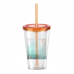 Calm Of The Blue Double Layer Plastic Cup