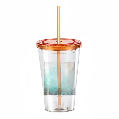 Calm Of The Blue Double Layer Plastic Cup