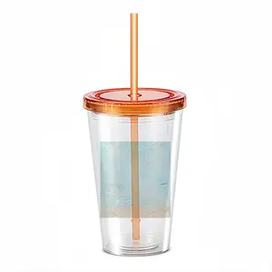 Blue Crush Double Layer Plastic Cup