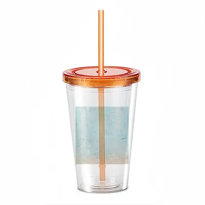 Blue Crush Double Layer Plastic Cup